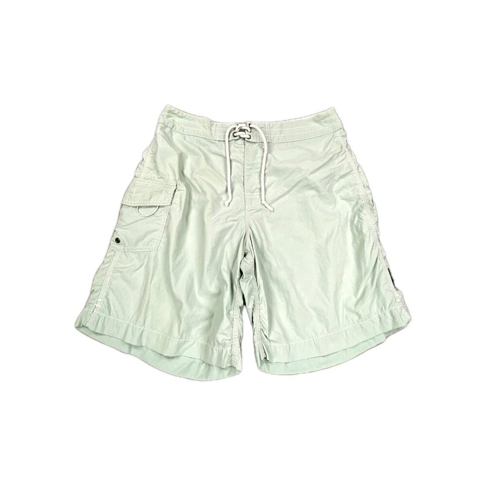 Honolua Surf Co. Board Shorts Mens Size 34 Mint Green Pockets Lace Up Swimwear